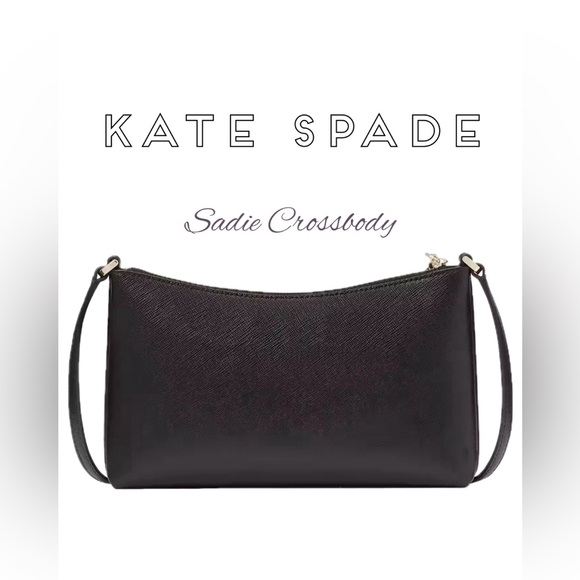 NWT KATE SPADE SADIE CROSSBODY IN BLACK MADE OF Saffiano Leather. - Picture 2 of 15